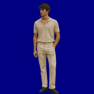 Brax Feel Good Cadiz Ultralight Straight Fit Pants Beige Men’s 40/36